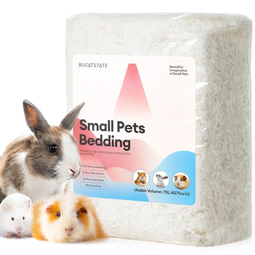BUCATSTATE Litières pour Hamsters 70L, Super Absorbante & 99