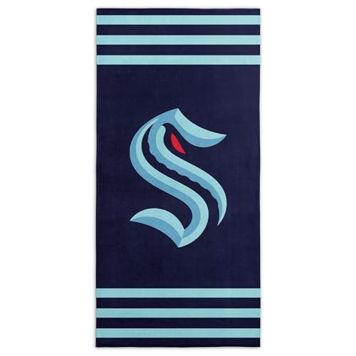 Northwest NHL Seattle Kraken Serviette de Plage Rayures 76,2
