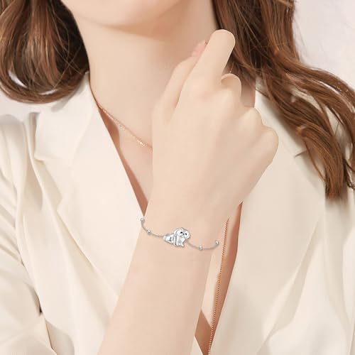 DAYLINLOVE Shih Tzu Bracelet en argent sterling 925 Shih Tzu