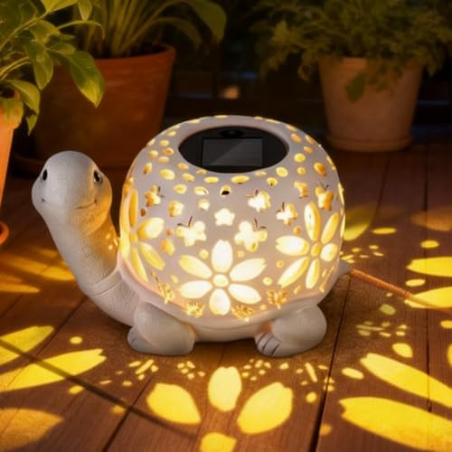 Tortue Solaire, Statue Tortue Jardin Extérieur Deco Lampes L