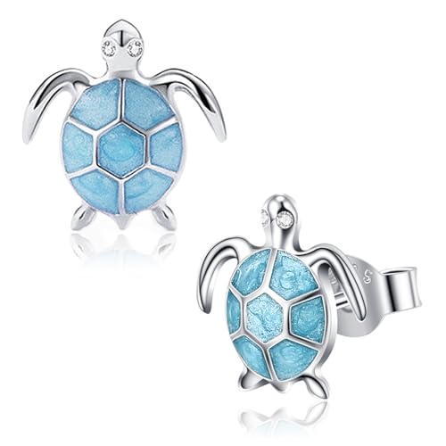 Boucle Doreille Tortue, Boucles Doreilles en Argent Sterling