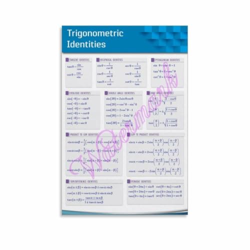 Angle Relationships Poster for College Calculus Lecture