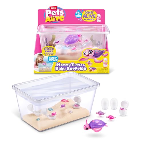 Pets Alive Mommy Turtle Surprise de ZURU, Robot Tortue de Co