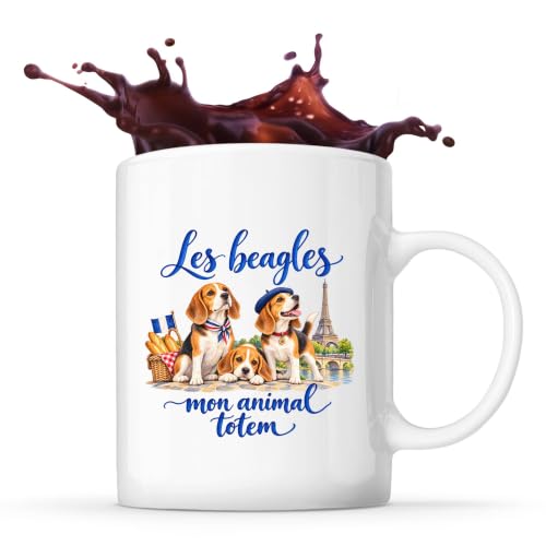 Planetee Mug Les beagles, mon animal totem | Tasse en Cérami