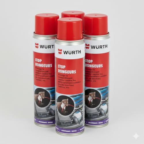 Répulsif Anti-Rongeurs Spray, Lot de 4 x 250ml (1 Litre)