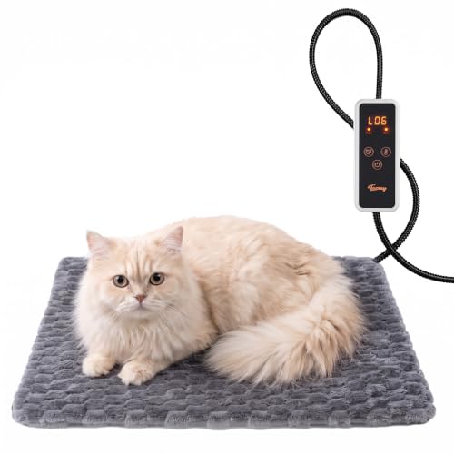 Toozey Tapis Chauffant pour Chat et Chien, 6 Niveaux, Minute