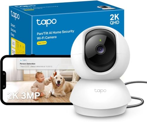 Tapo 2K Camera Interieur WiFi 360° Intelligente Connectée,C2