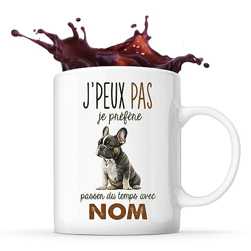 Planetee Tasse Bouledogue Français Passer du temps Prénom No