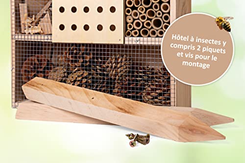 CULT at home Hôtel à Insectes XXL sur Pied - avec Piquet - H