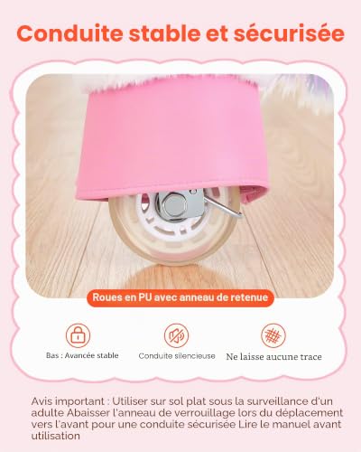 VEVOR Licorne à roulettes pour Enfants dès 6 Ans, Licorne à 