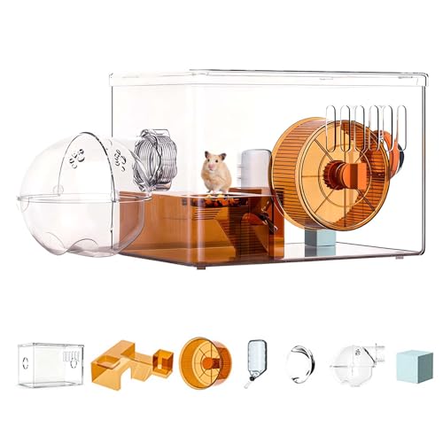 Biigdan 360° Panoramique Ventilation Cage Hamster avec 7 Acc