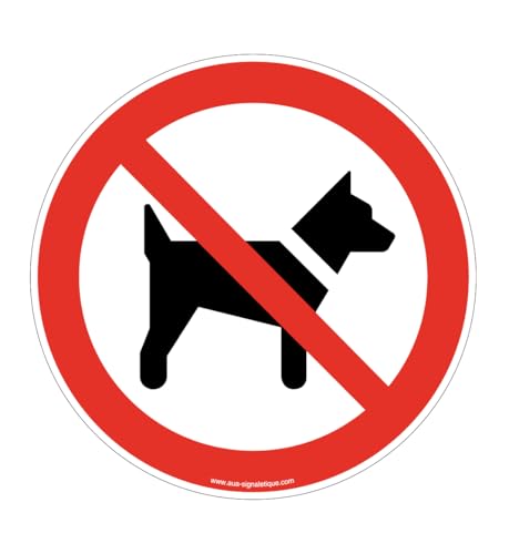 AUA SIGNALETIQUE - Interdit aux chiens P021 - Ø 650 mm, PVC 