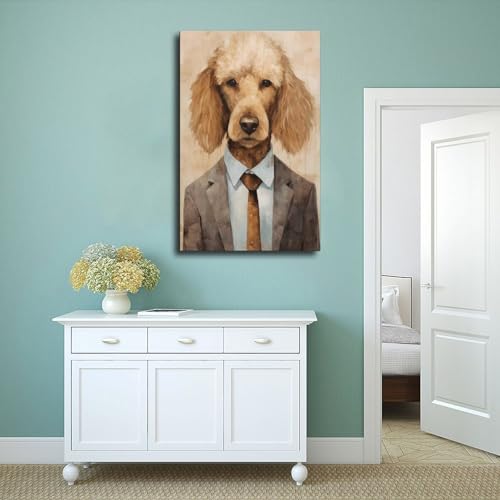 ZTIAFKL Impression sur toile représentant un caniche portant