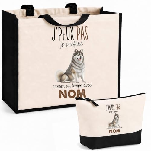 Planetee Ensemble Cabas et Trousse Malamute dAlaska : Passer