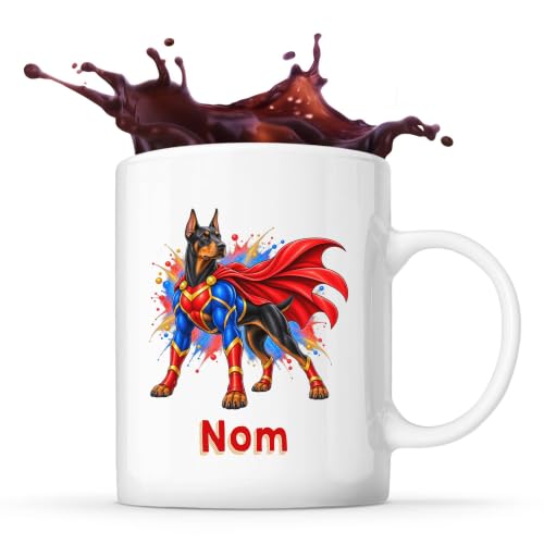 Planetee Mug Dobermann : Super-héros | Tasse en Céramique 33