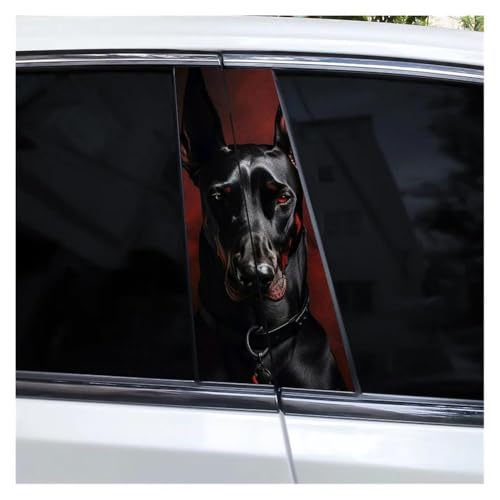 Autocollant Pilier B Voiture Chien Berger Dobermann Imperméa