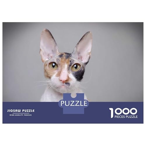 Puzzle 1000 Pièces pour Adultes Cornish Rex Cat Puzzle Adult