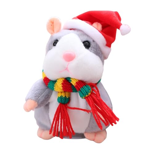 Hamster parlant jouet chapeau et écharpe tête secouante auto