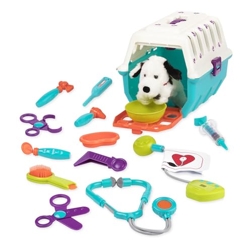 Battat - Kit vétérinaire Dalmatien, Chiot en Peluche et Cais