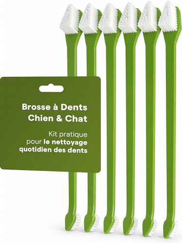 Brosse à Dents Chien & Chat Lot de 6 - Kit Dentaire Chien Do