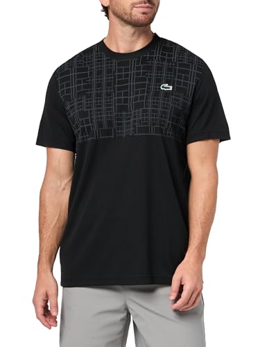 Lacoste T-Shirt de Tennis X Novak Djokovic pour Homme, Noir,