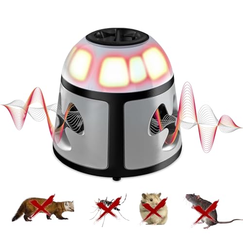 Repulsif Souris et Rats 360° Appareil Ultrason Souris avec L