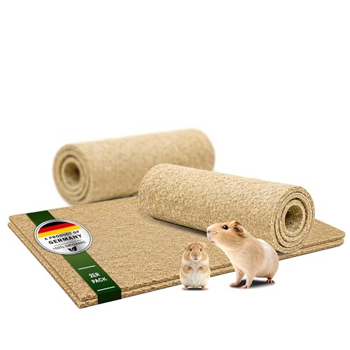 ProFlora® Lot de 2 tapis pour rongeurs 100 % chanvre - Tapis