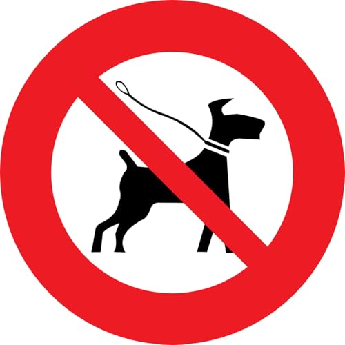 Sticker Interdiction Chiens - Panneau Interdit aux Chiens -