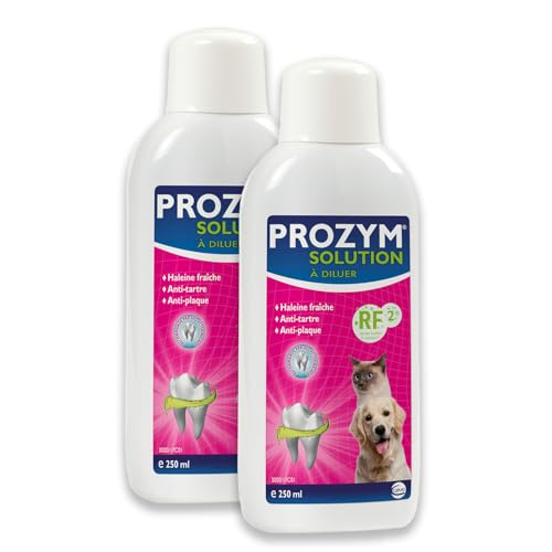 PROZYM - Lot de 2 Solutions Dentaires à diluer pour Chiens e