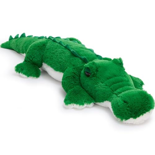 MorisMos 130 cm de Haut Crocodile Vert Peluche XXL, Cadeau d
