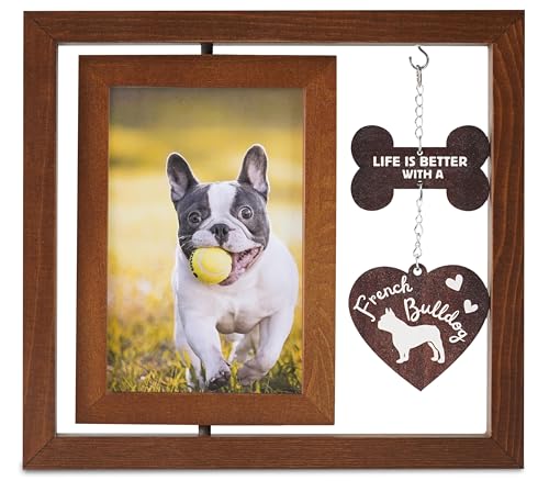 InnoBeta Cadeau bouledogue français, cadre photo rotatif, ca
