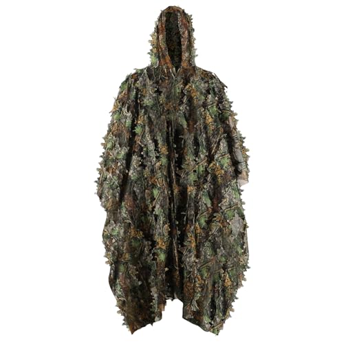 Zicac Poncho Camouflage Militaire Ghillie 3D Photo Animalièr