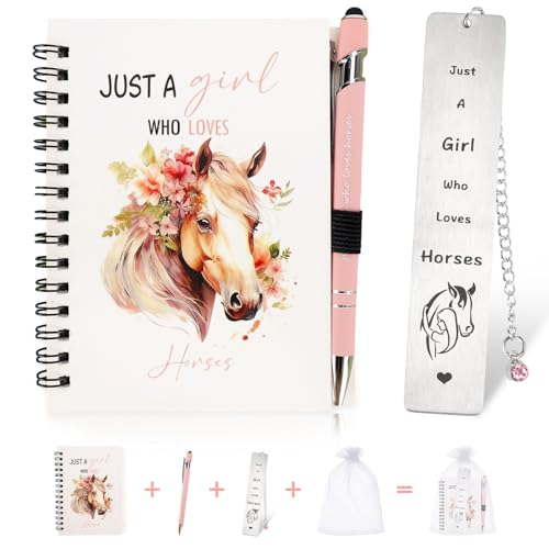 Cadeaux de cheval pour filles et femmes, ensemble carnet de