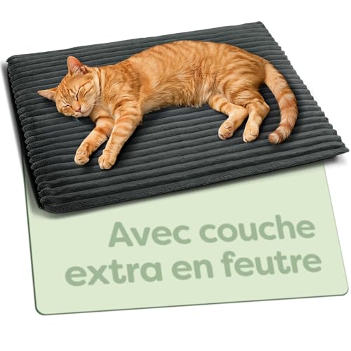 Knupis Tapis Auto Chauffant Chat 60x45 cm - Doux et Anti Bru