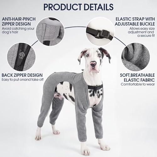 IECOii Combinaison de convalescence pour chien avec jambes, 