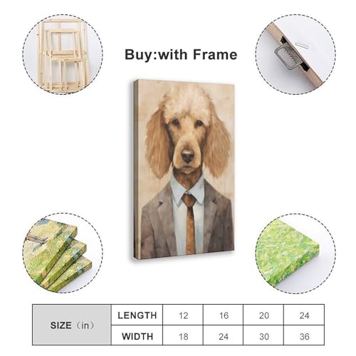 ZTIAFKL Impression sur toile représentant un caniche portant