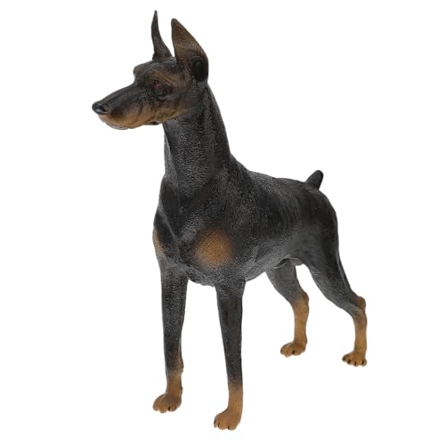 ULDIGI Statue de Chien Dobermann en Plastique, Modèle Décora