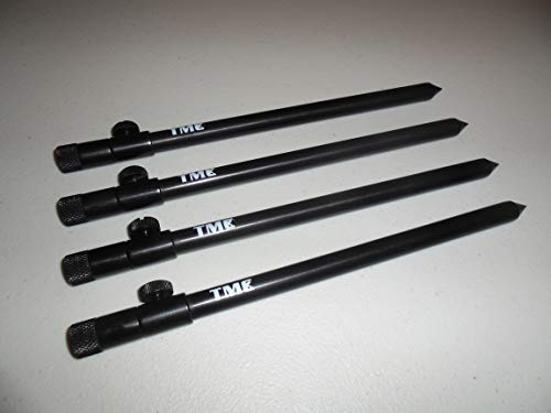 TMC Lot de 4 bâtons de berge en aluminium 20-35 cm Repose-ca