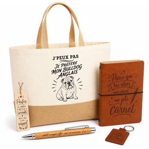 Planetee Coffret Cadeau J'peux pas je préfère mon Bulldog An