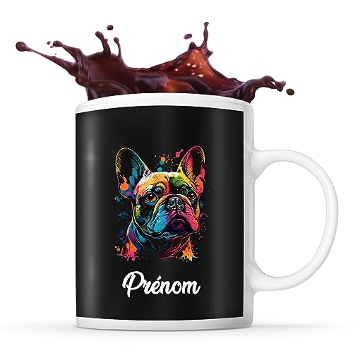Planetee Tasse Bouledogue Français Style Pop Prénom Nom Pers