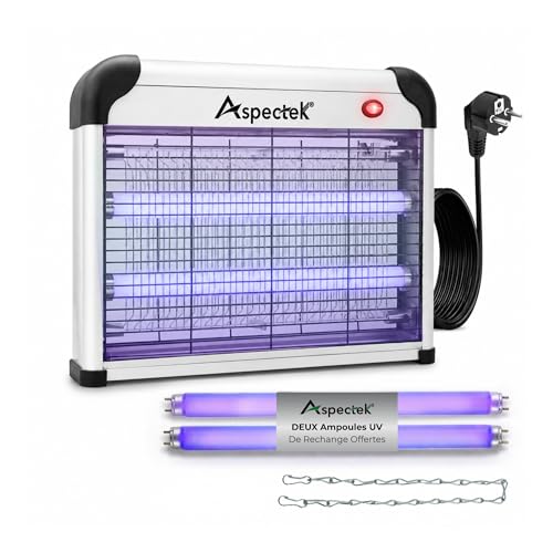 ASPECTEK Tue-Insectes Électrique 20W UV, 2800V Piège à Insec