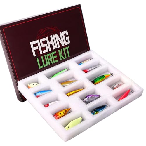 Leurres de Pêche pour Bar Kit De Pêche Réaliste Réfléchissan
