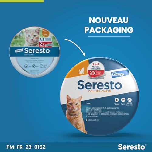 Seresto Colliers Chats - 2 Protections anti puces et anti ti