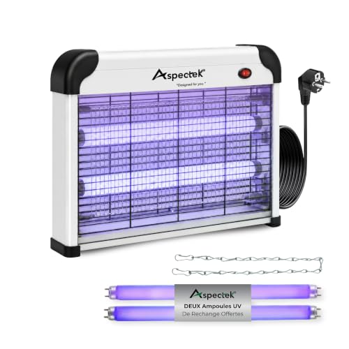 ASPECTEK Tue-Insectes Électrique 20W UV, 2800V Piège à Insec