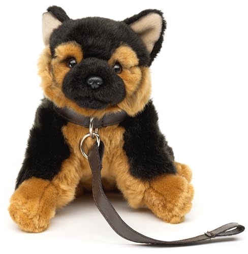 Uni-Toys - Chiot de Berger Allemand, Assis - avec Laisse - 1