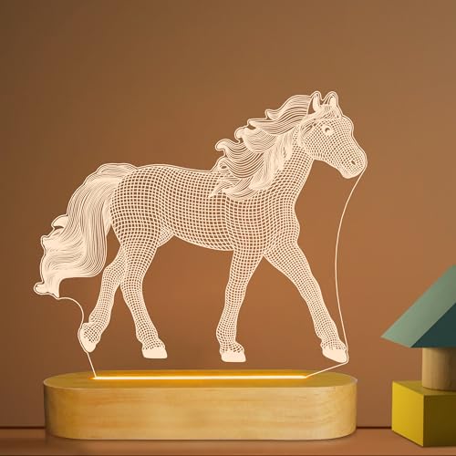 Cadeaux pour les amoureux des chevaux, veilleuse de cheval o