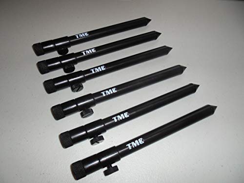 TMC 6 x Bâtons de berge en aluminium 20-35 cm Repose-canne à