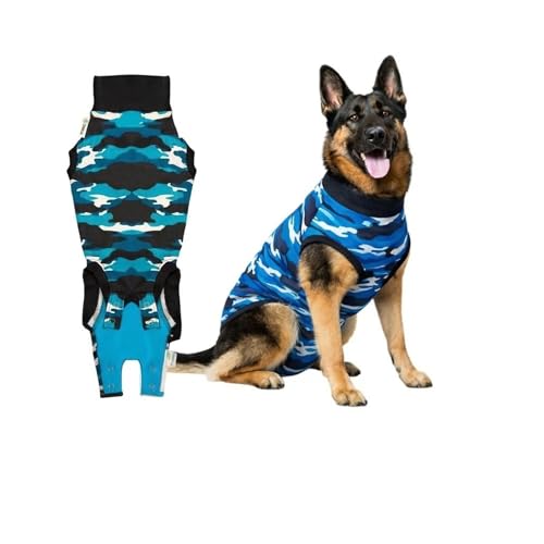 Suitical Recovery Suit Chien, XXL, Bleu Camouflage