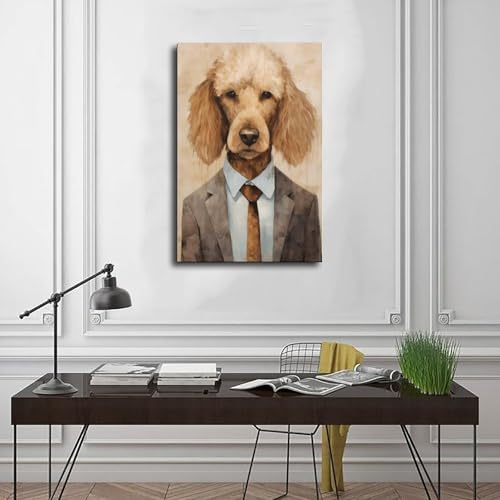 ZTIAFKL Impression sur toile représentant un caniche portant