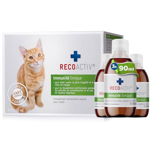 RECOACTIV Immunité Tonique pour Chats, 3 x 90 ML, complément